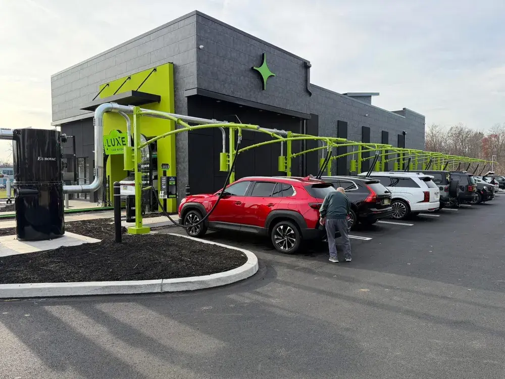 The free vacuum area at Luxe Car Wash